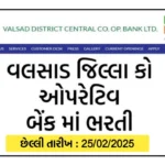 Valsad District Central Cooperative Bank Limited Recruitment 2025